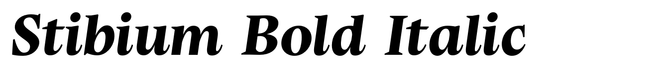 Stibium Bold Italic